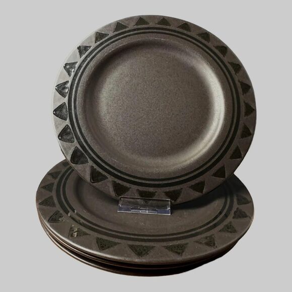 Pfaltzgraff Other - Pfaltzgraff Midnight Sun Black on Black Dinner Plates - Set of 4